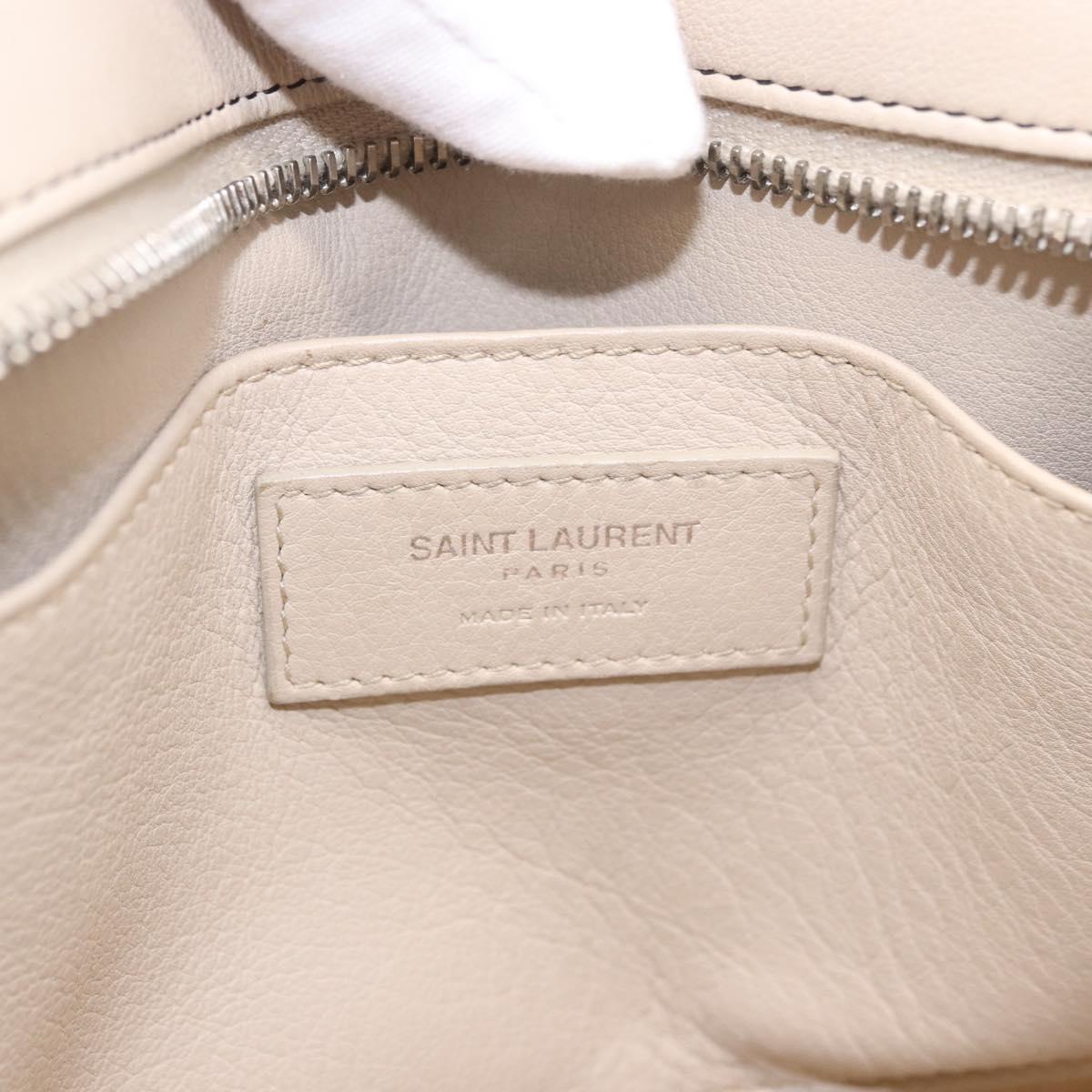 SAINT LAURENT Leather Baby Cabas Hand Bag 2way Auth 187980A