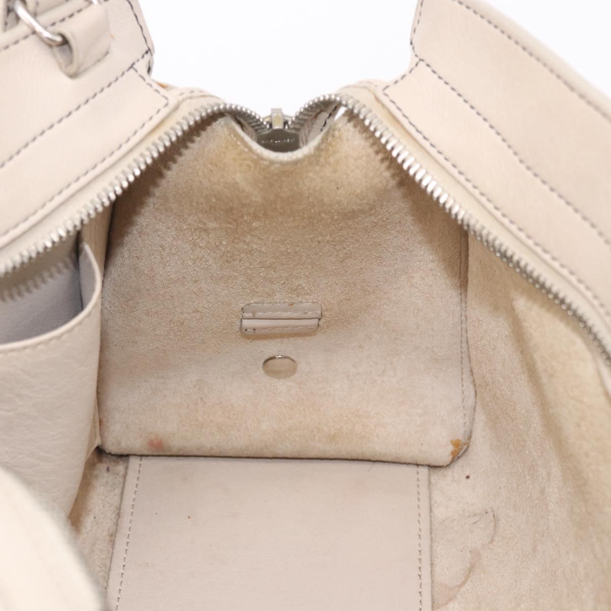 SAINT LAURENT Leather Baby Cabas Hand Bag 2way Auth 187980A