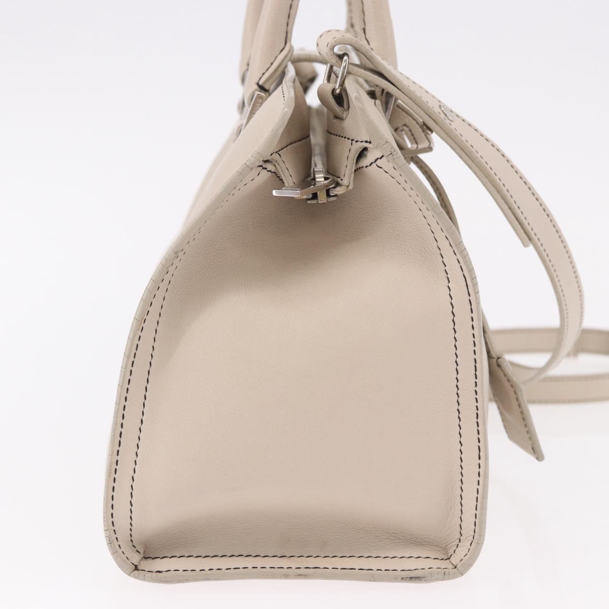 SAINT LAURENT Leather Baby Cabas Hand Bag 2way Auth 187980A