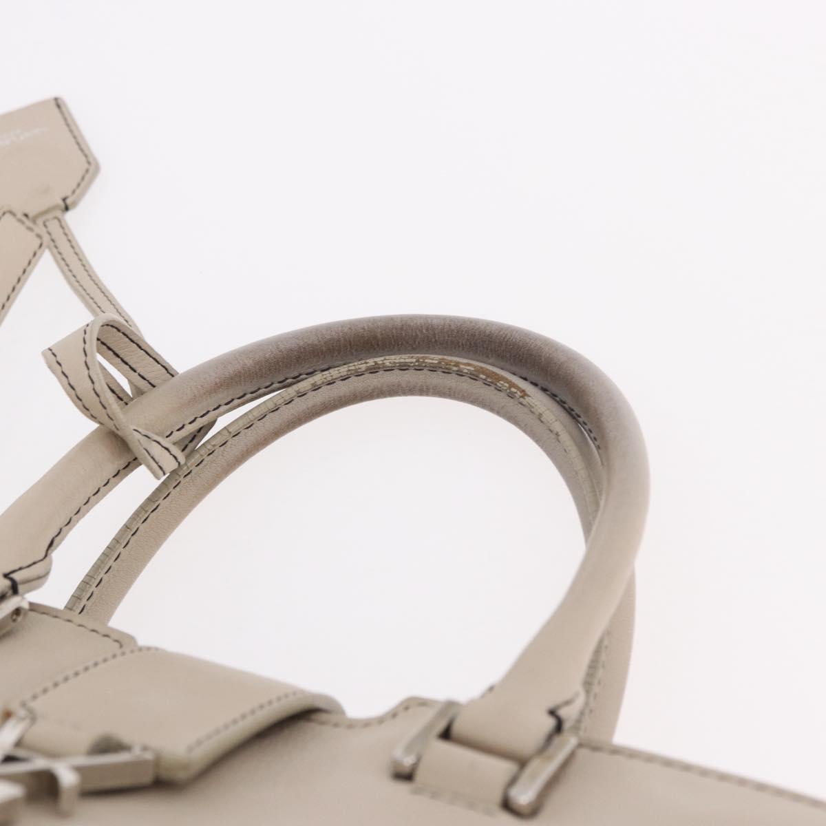 SAINT LAURENT Leather Baby Cabas Hand Bag 2way Auth 187980A