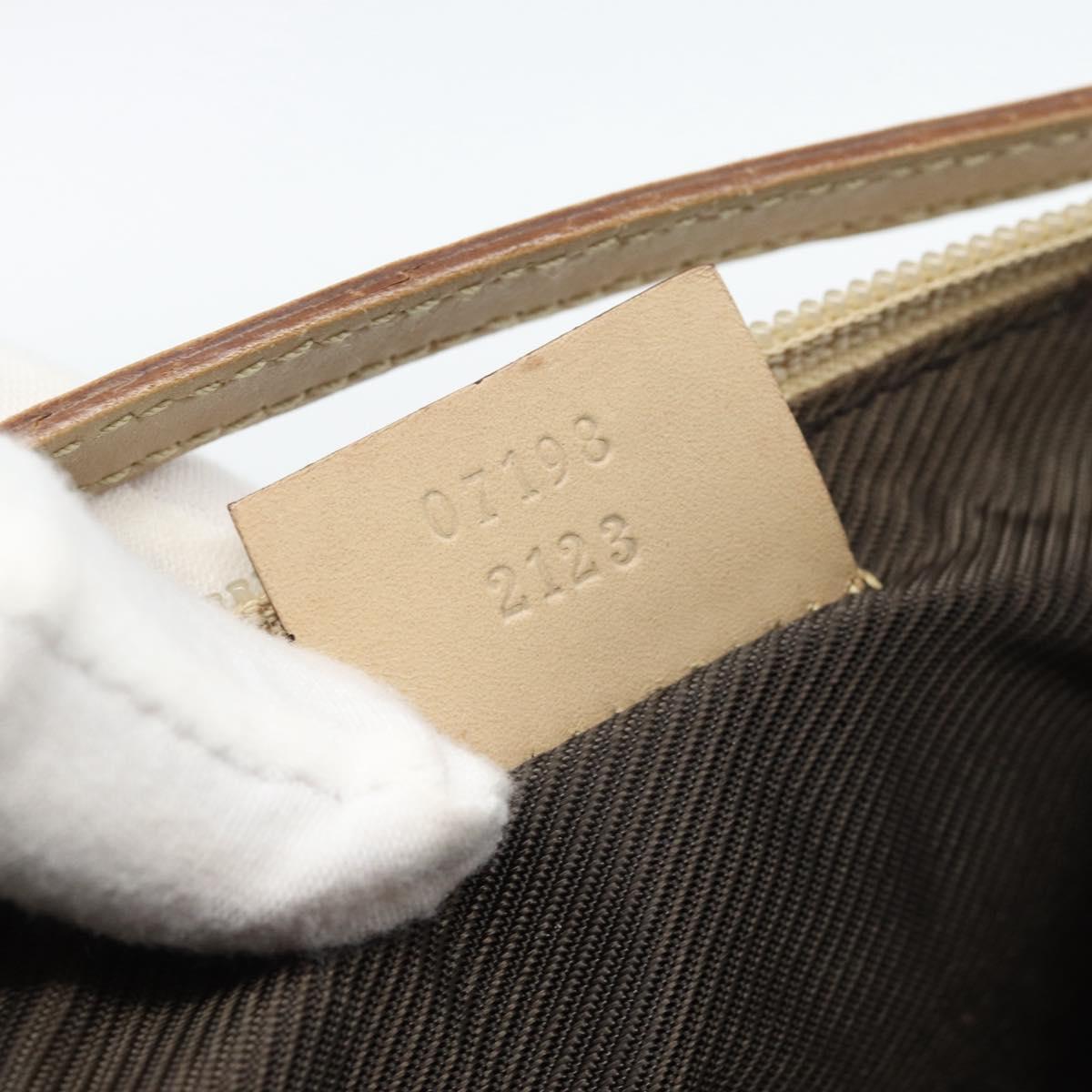 GUCCI GG Canvas Accessory Pouch Beige 07198 Auth 187983V