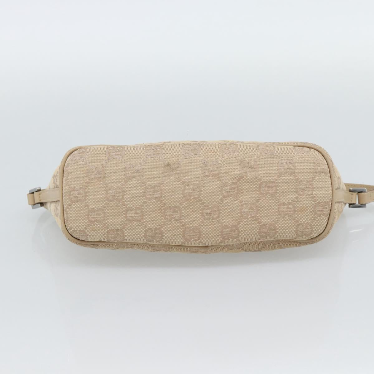 GUCCI GG Canvas Accessory Pouch Beige 07198 Auth 187983V