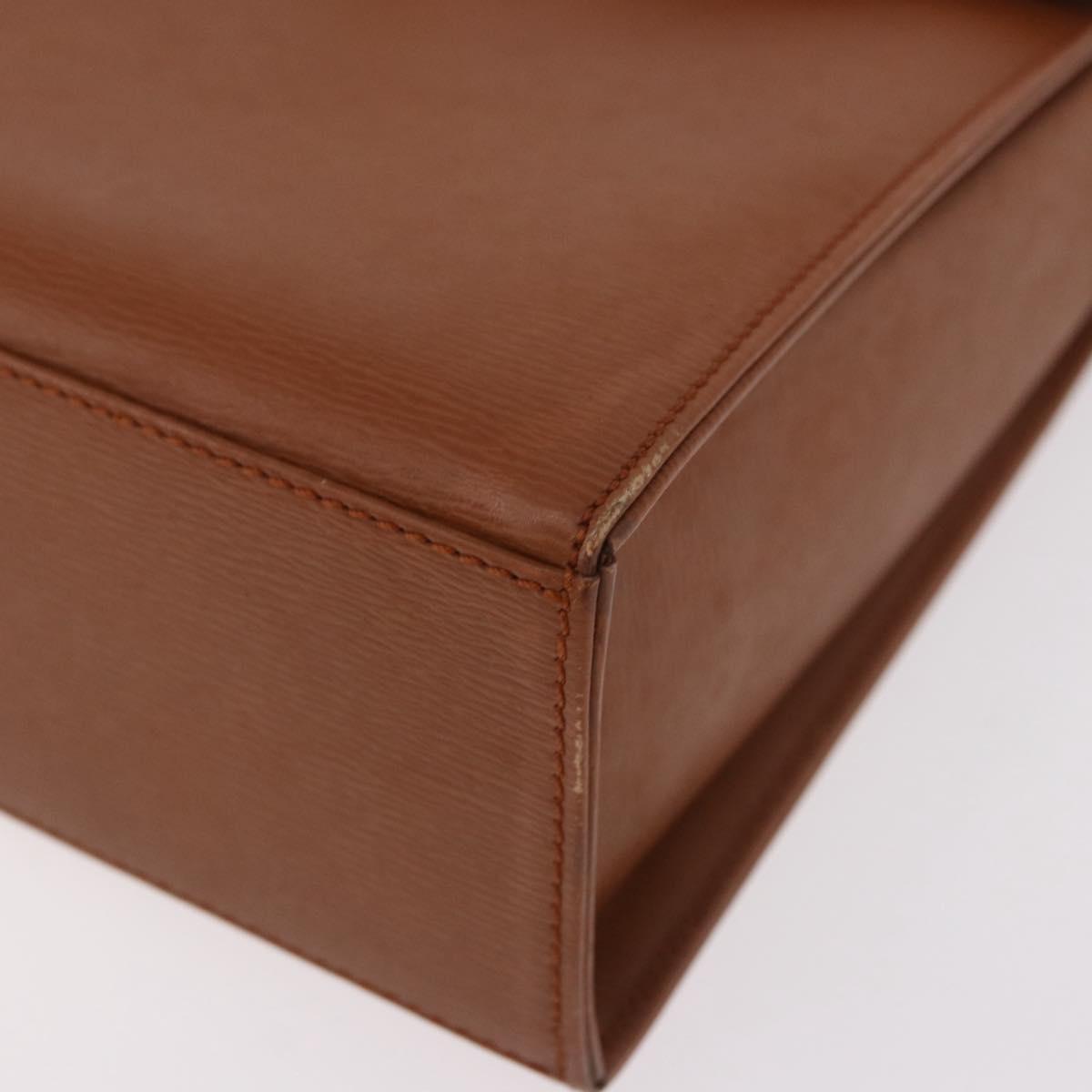 Christian Dior Shoulder Bag Leather Brown Gold Auth 187986