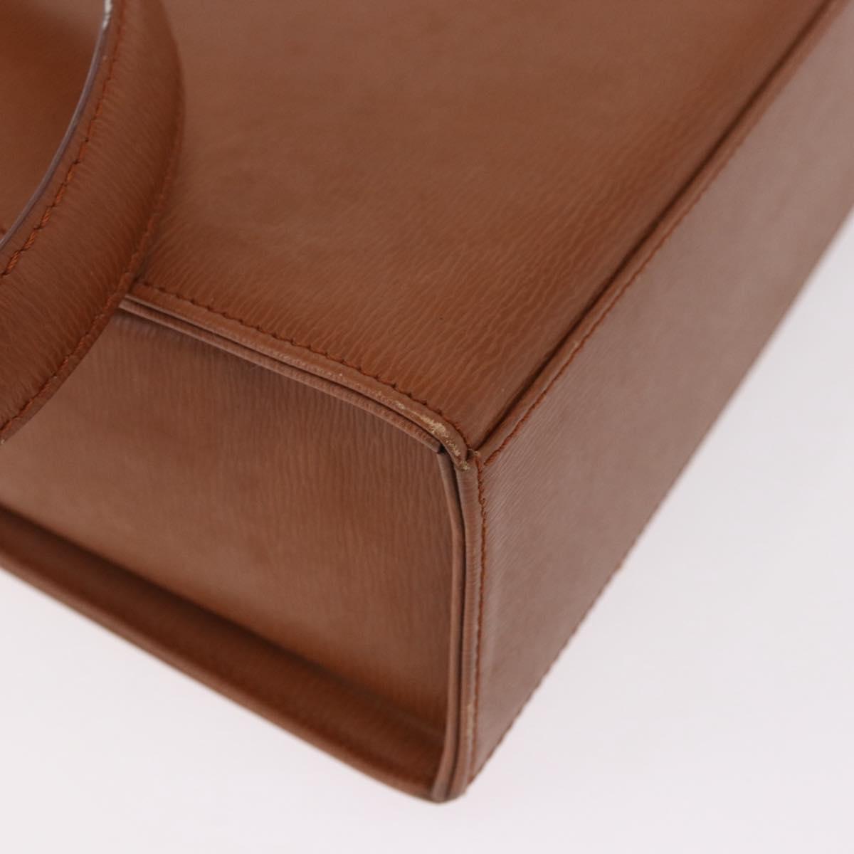 Christian Dior Shoulder Bag Leather Brown Gold Auth 187986