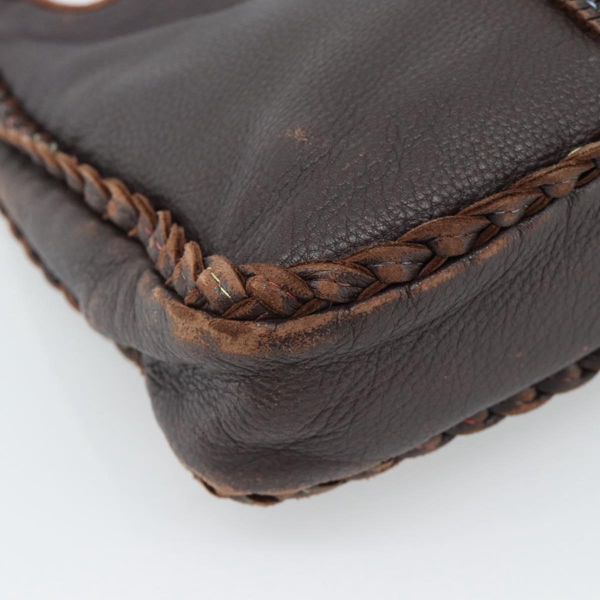 BOTTEGA VENETA Shoulder Bag Leather Brown Auth 187990