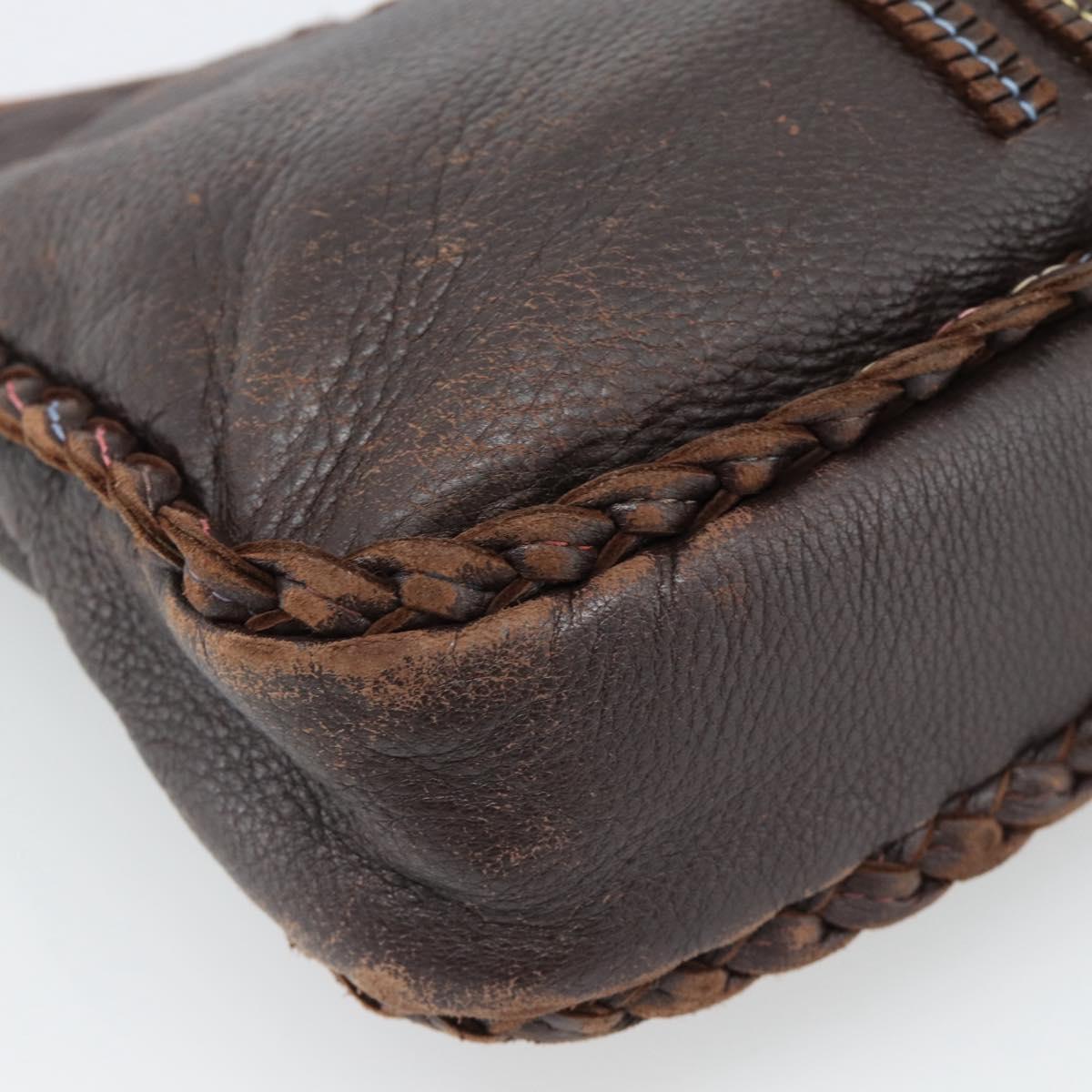 BOTTEGA VENETA Shoulder Bag Leather Brown Auth 187990