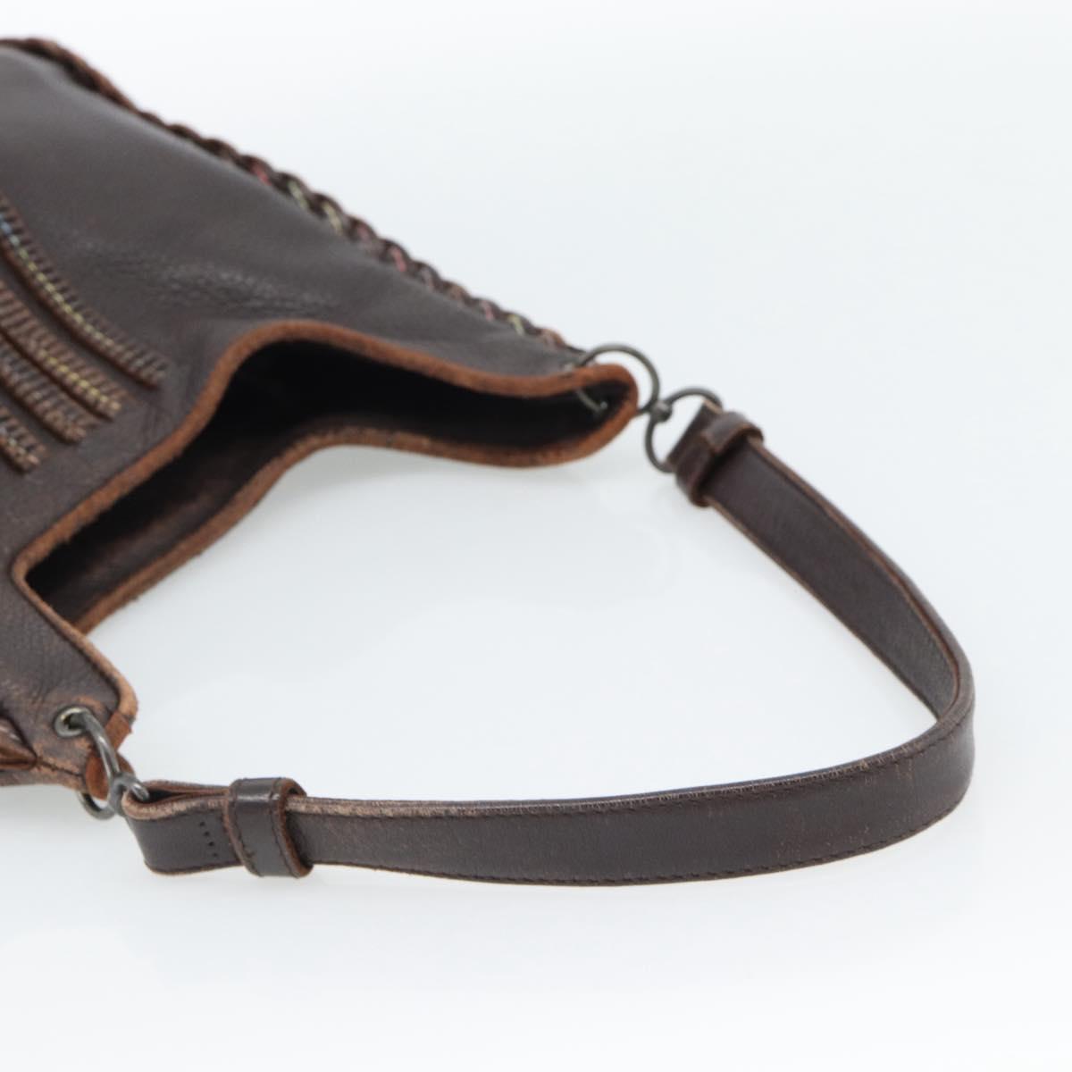 BOTTEGA VENETA Shoulder Bag Leather Brown Auth 187990