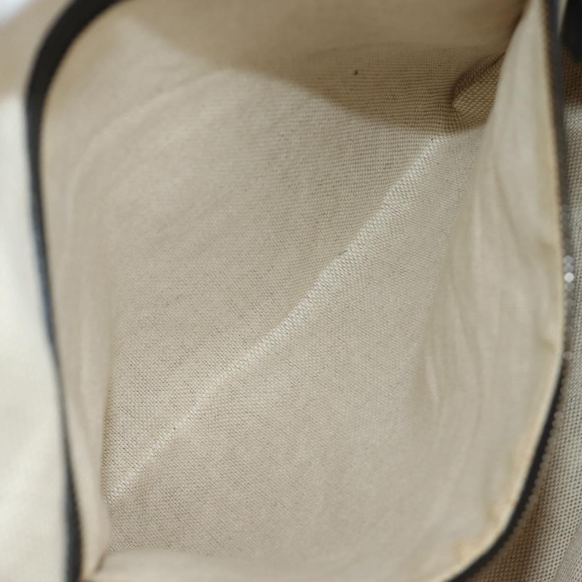 GUCCI GG Canvas Tote Bag 2way Beige Gold 296875 Auth 187995V