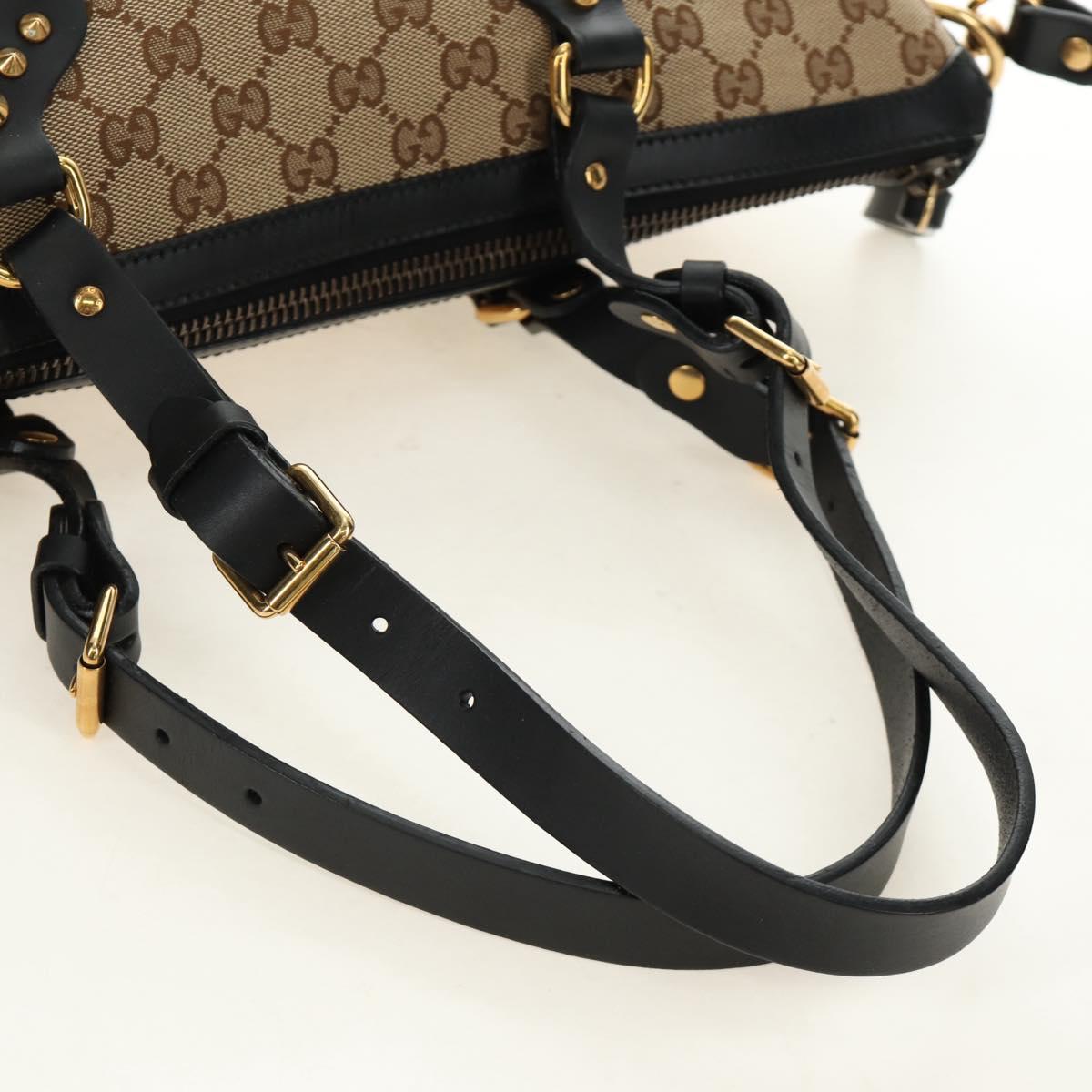 GUCCI GG Canvas Tote Bag 2way Beige Gold 296875 Auth 187995V