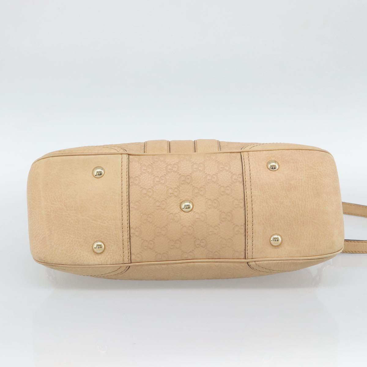 GUCCI Guccisima GG Diamante Horsebit Bag 2way Ivory Gold 247286 Auth 187997A