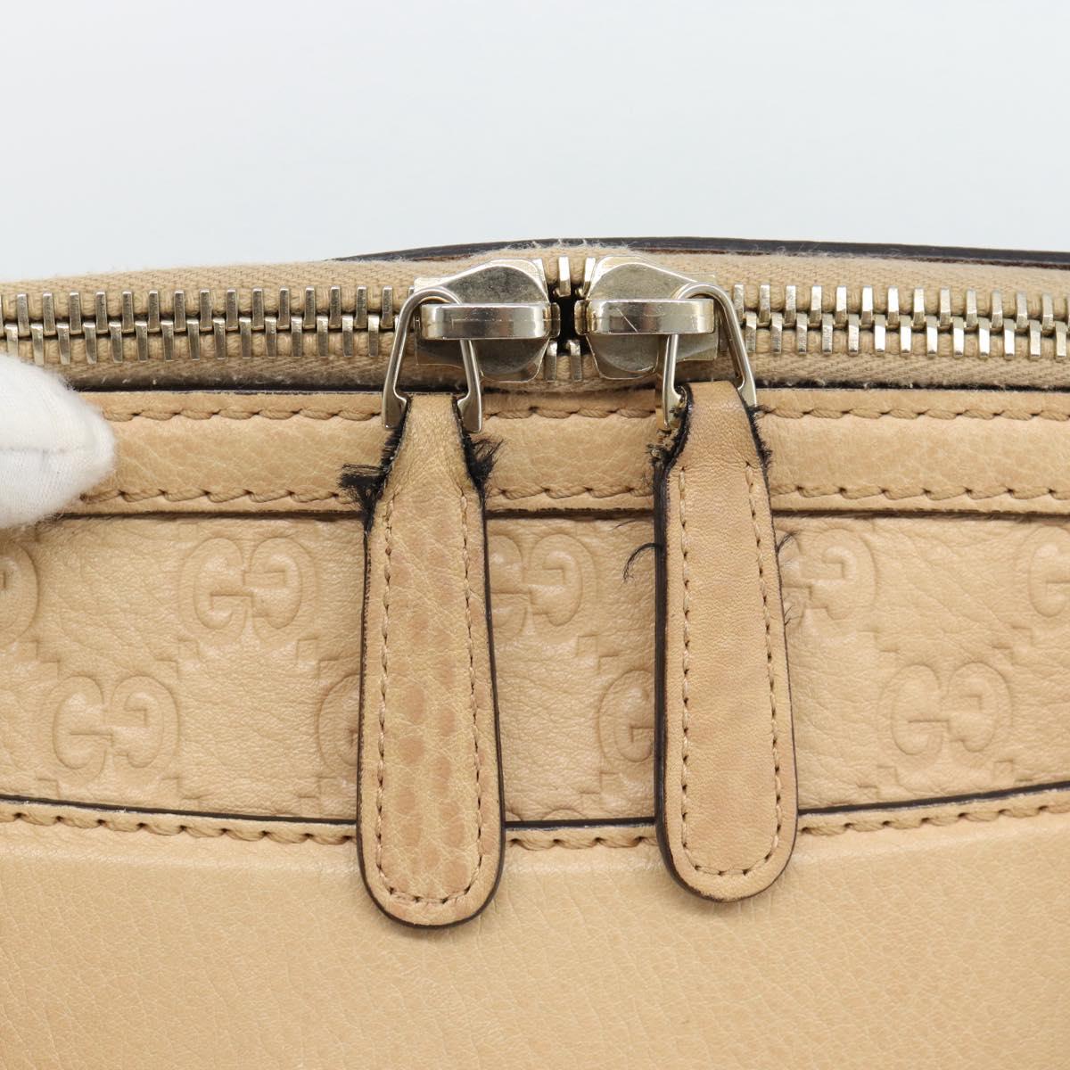 GUCCI Guccisima GG Diamante Horsebit Bag 2way Ivory Gold 247286 Auth 187997A