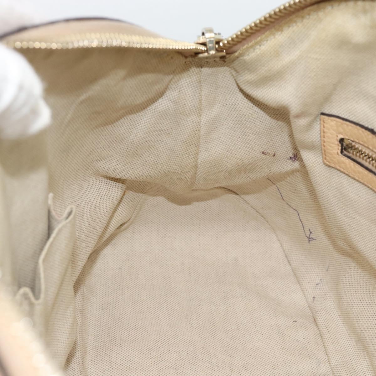 GUCCI Guccisima GG Diamante Horsebit Bag 2way Ivory Gold 247286 Auth 187997A