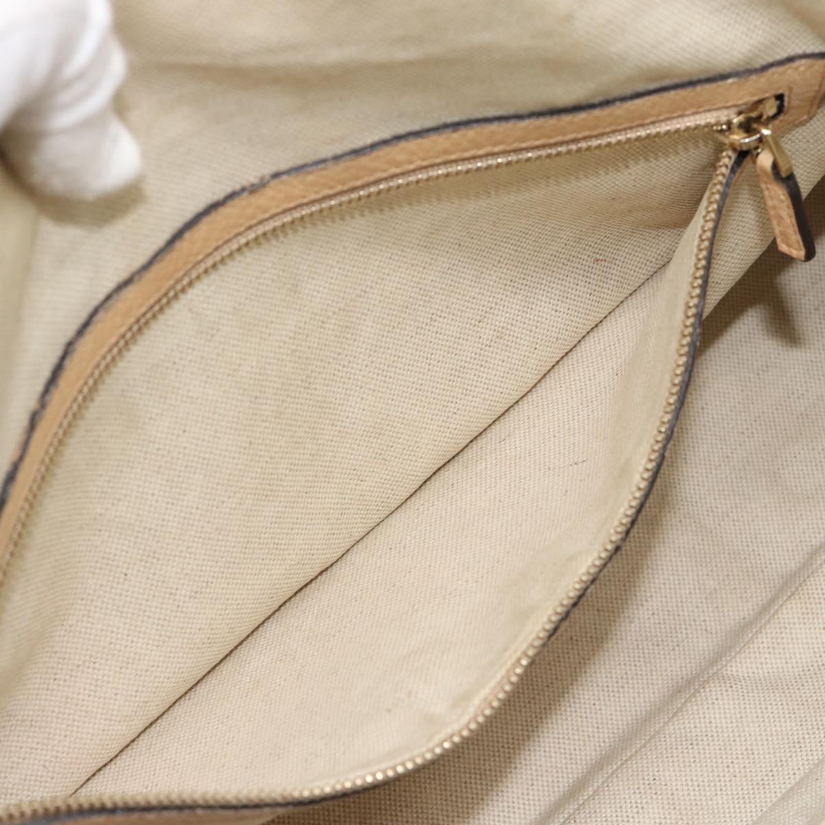 GUCCI Guccisima GG Diamante Horsebit Bag 2way Ivory Gold 247286 Auth 187997A