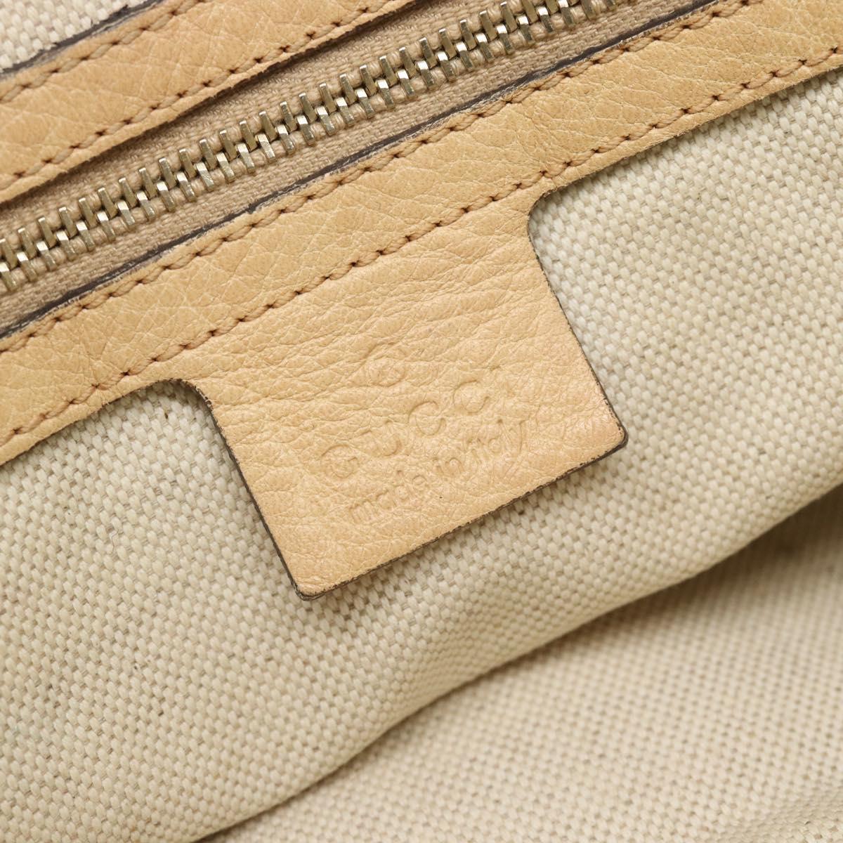 GUCCI Guccisima GG Diamante Horsebit Bag 2way Ivory Gold 247286 Auth 187997A