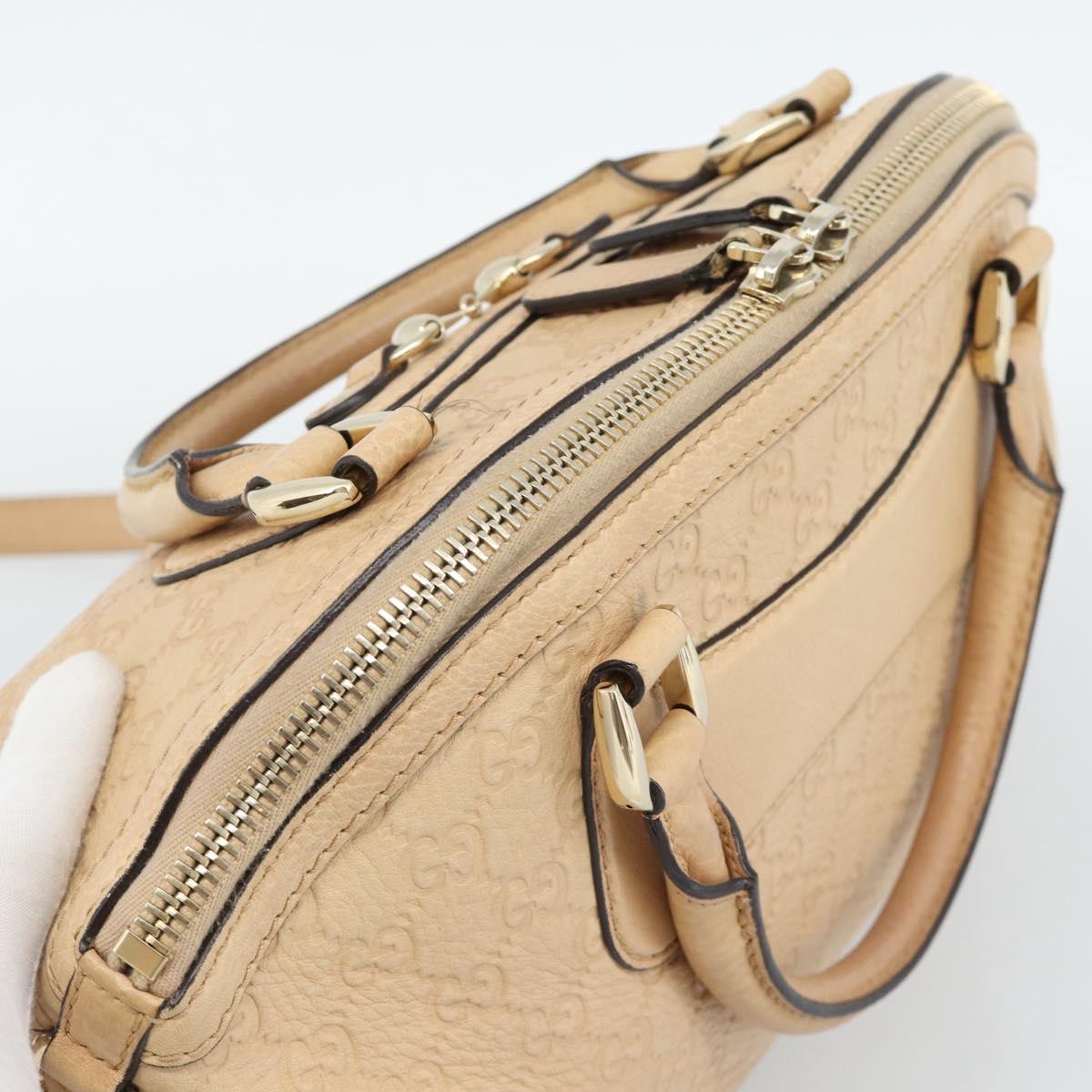 GUCCI Guccisima GG Diamante Horsebit Bag 2way Ivory Gold 247286 Auth 187997A