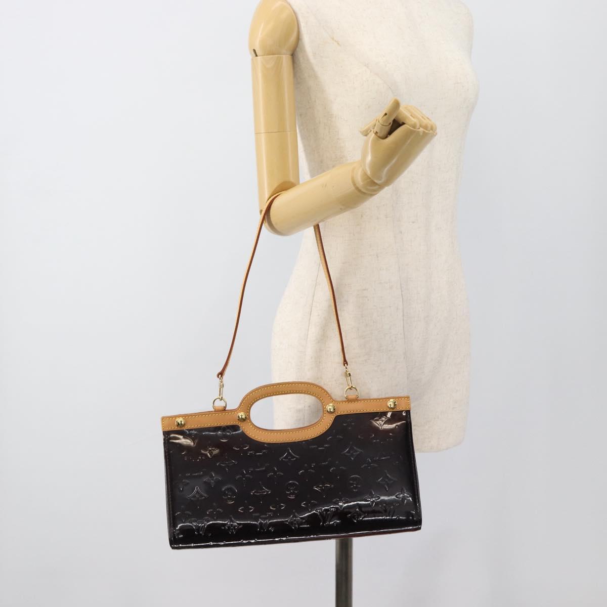 LOUIS VUITTON Vernis Roxbury Drive Hand Bag Amarante M91995 LV Auth 187998V