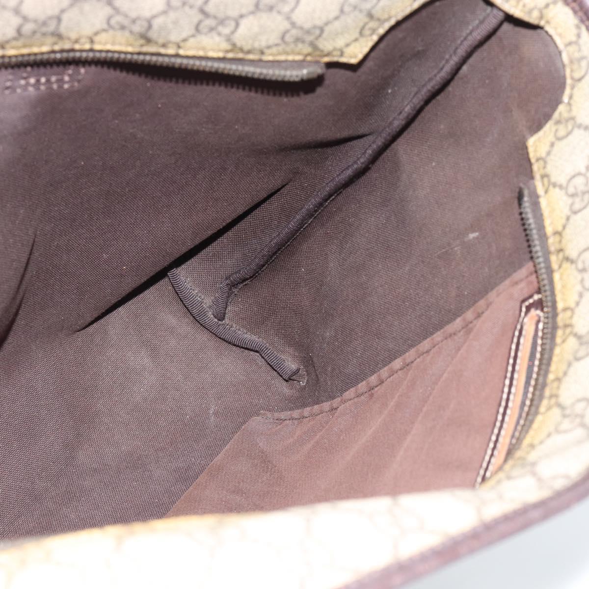 GUCCI GG Supreme Tote Bag PVC Beige 211137 Auth 188000