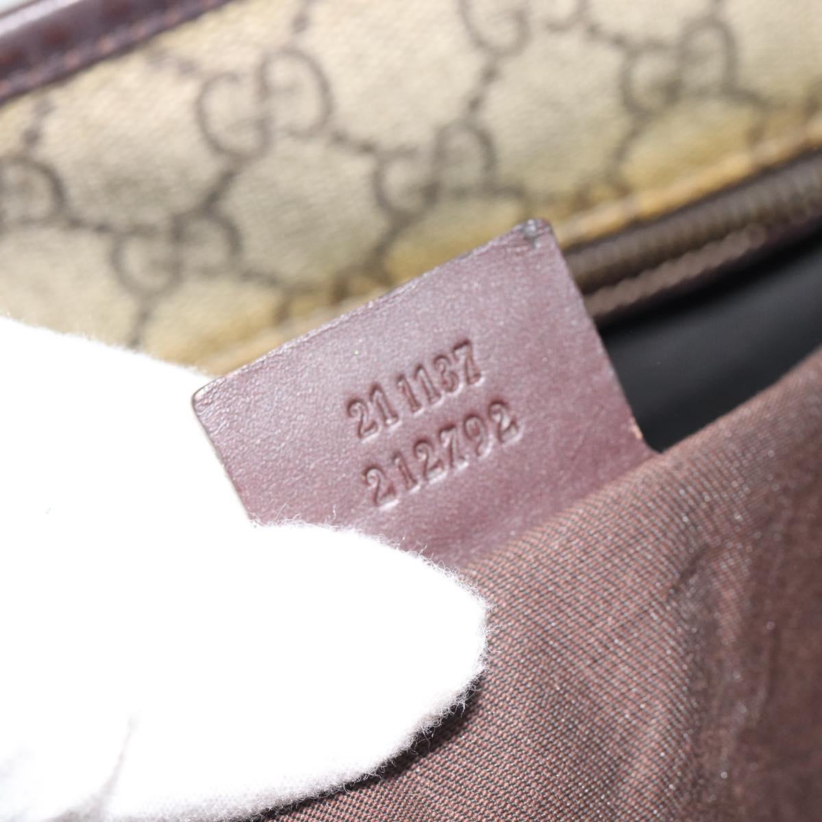 GUCCI GG Supreme Tote Bag PVC Beige 211137 Auth 188000