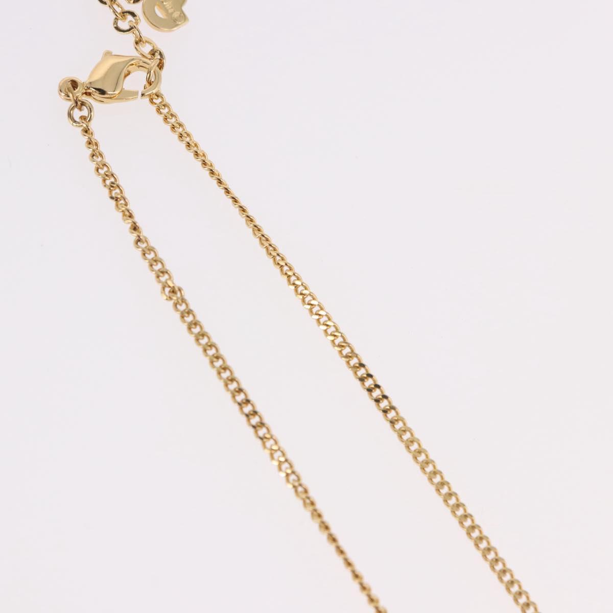 Christian Dior Necklace metal Gold Tone Auth 188025V