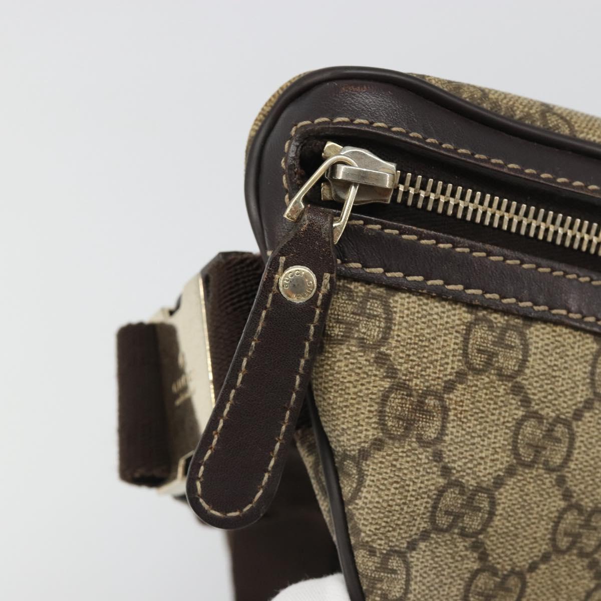 GUCCI GG Supreme Body Bag Body Bag PVC Beige 233269 Auth 188048A