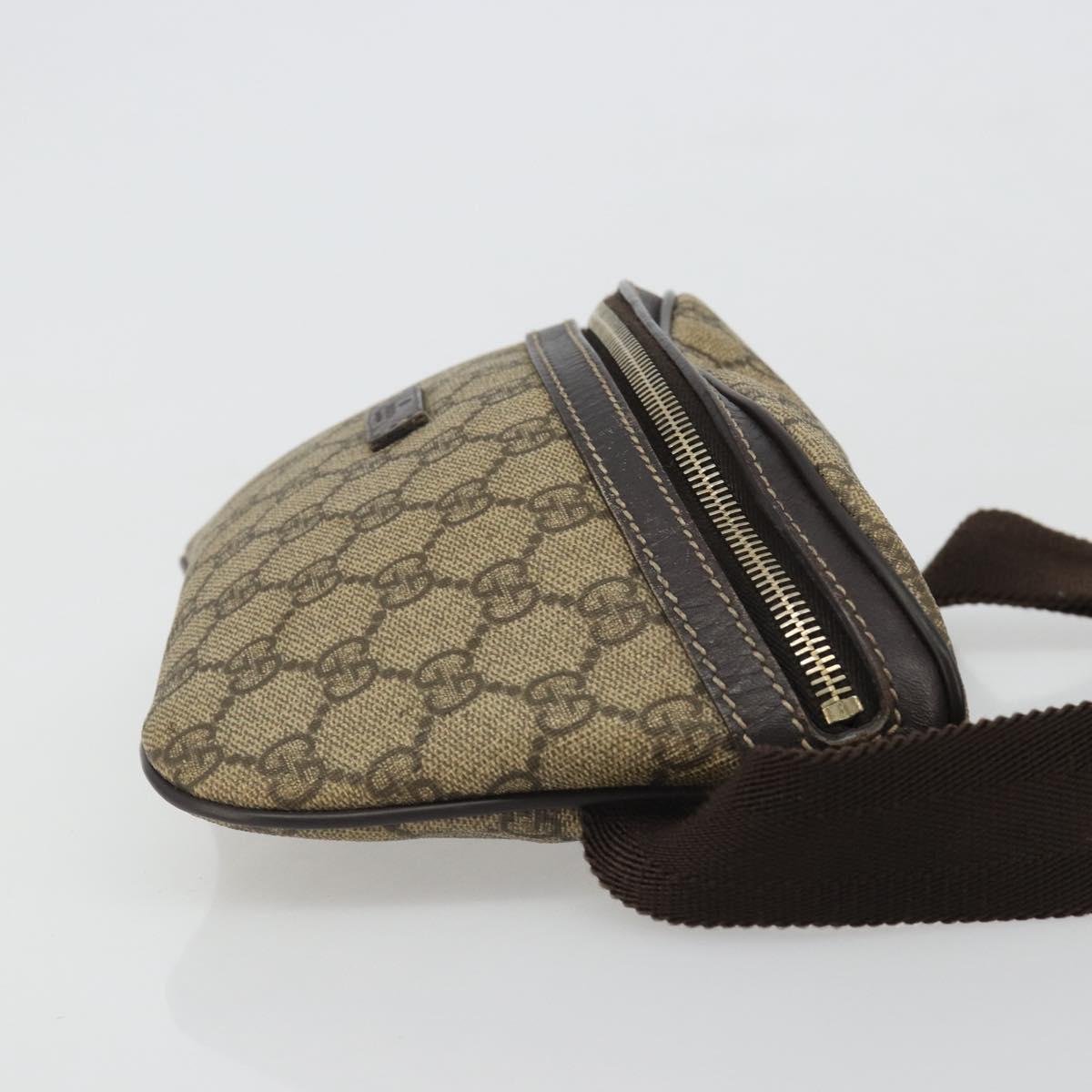 GUCCI GG Supreme Body Bag Body Bag PVC Beige 233269 Auth 188048A