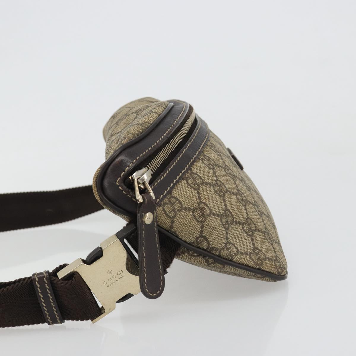 GUCCI GG Supreme Body Bag Body Bag PVC Beige 233269 Auth 188048A