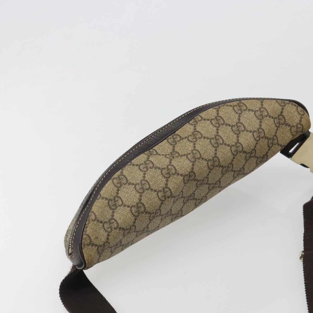 GUCCI GG Supreme Body Bag Body Bag PVC Beige 233269 Auth 188048A