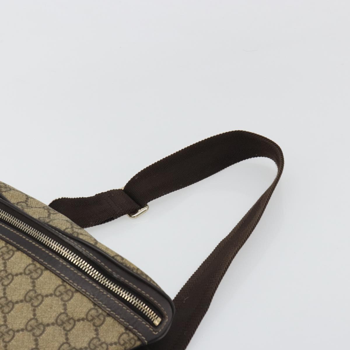 GUCCI GG Supreme Body Bag Body Bag PVC Beige 233269 Auth 188048A