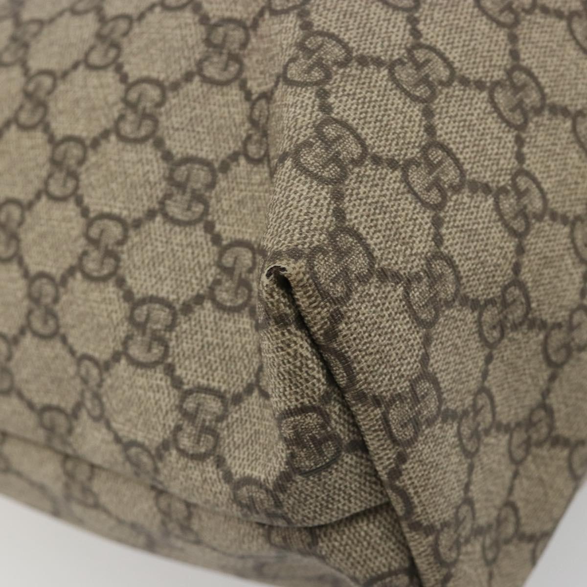 GUCCI GG Supreme Tote Bag PVC Beige Auth 188049