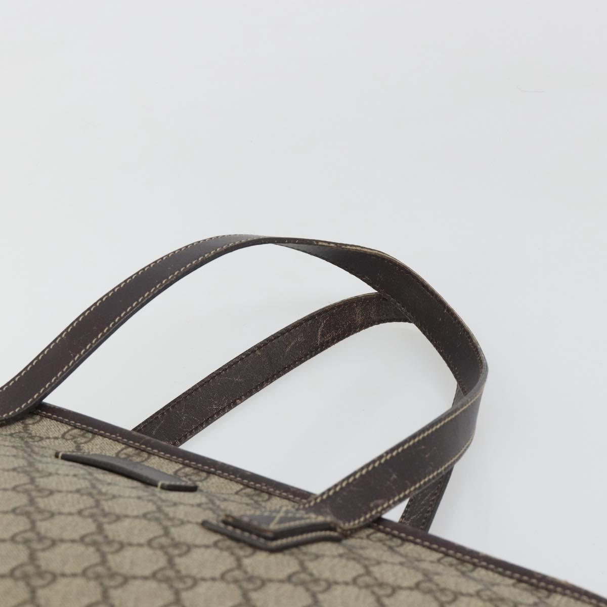 GUCCI GG Supreme Tote Bag PVC Beige Auth 188049