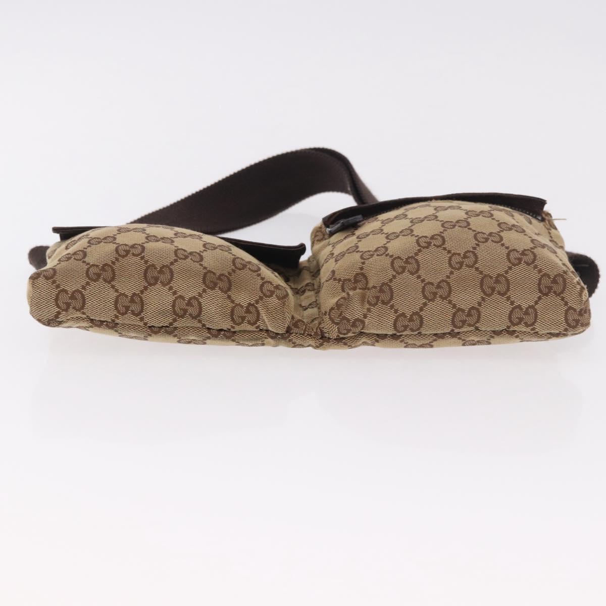 GUCCI GG Canvas Waist bag Beige 28566 Auth 188050