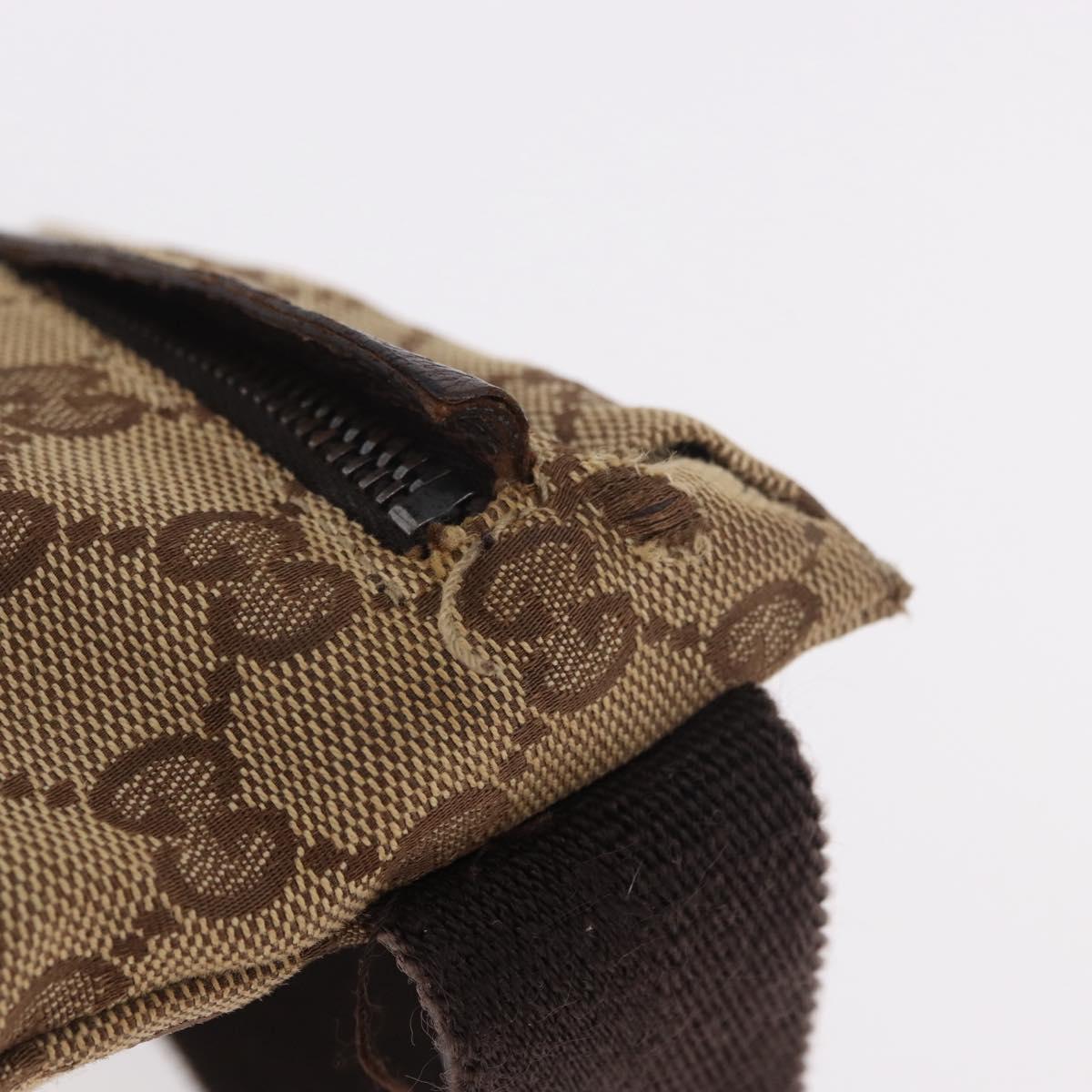 GUCCI GG Canvas Waist bag Beige 28566 Auth 188050