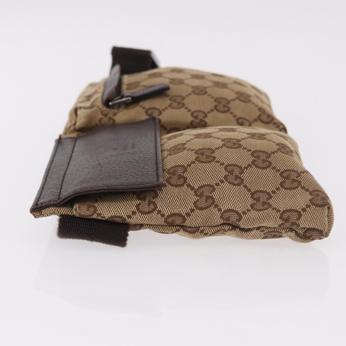GUCCI GG Canvas Waist bag Beige 28566 Auth 188050