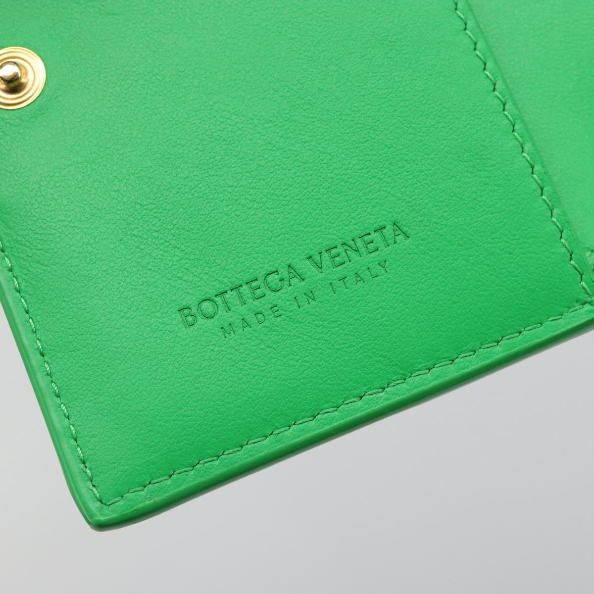 BOTTEGA VENETA MAXI INTRECCIATO Cassette Wallet Leather Green Auth 188052A