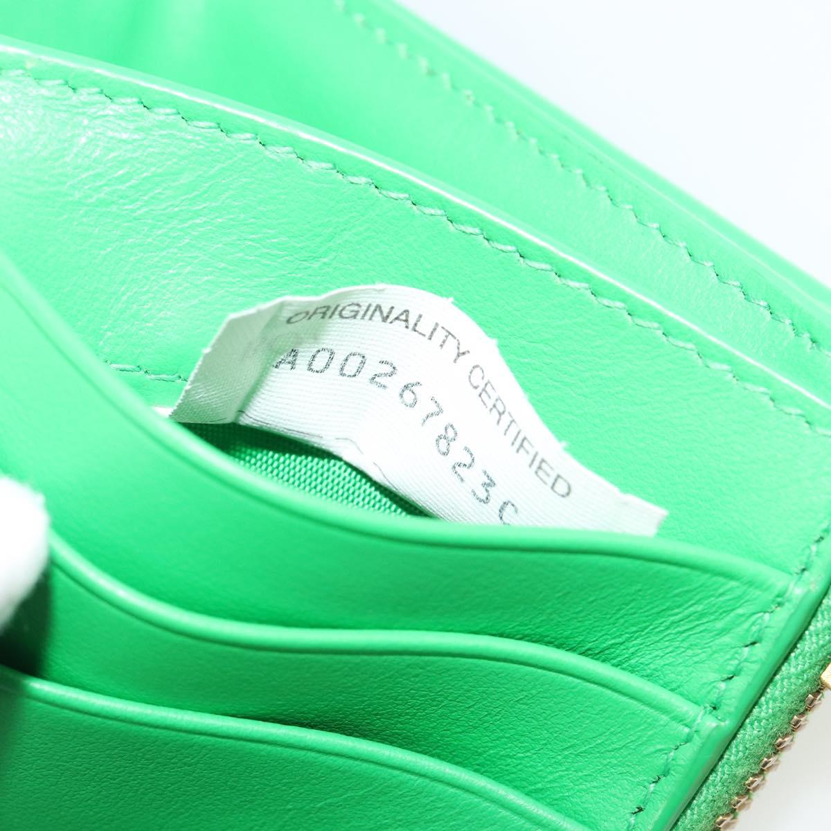 BOTTEGA VENETA MAXI INTRECCIATO Cassette Wallet Leather Green Auth 188052A
