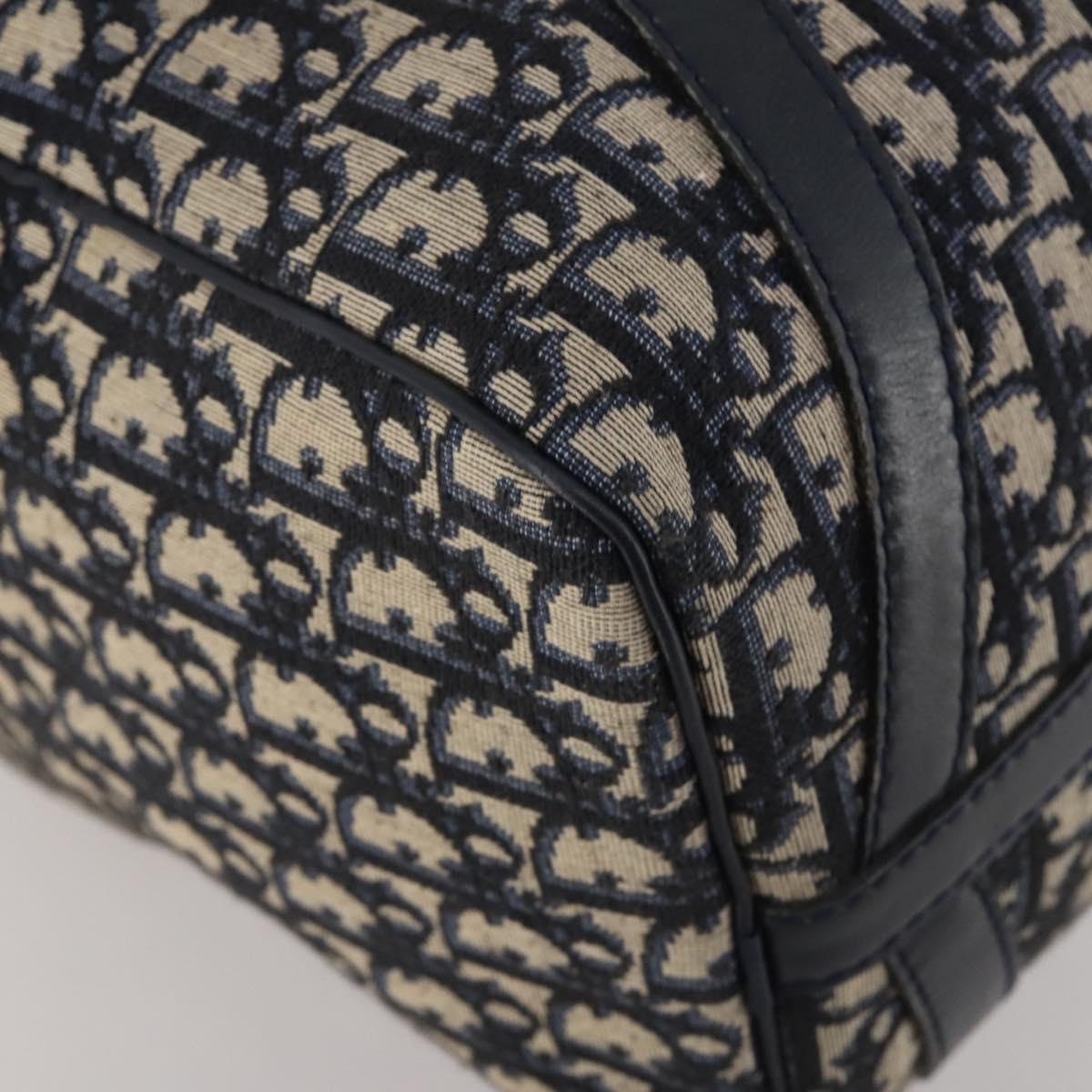 Christian Dior Trotter Canvas Boston Bag Navy Auth 188054