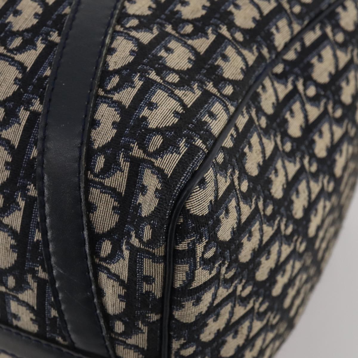 Christian Dior Trotter Canvas Boston Bag Navy Auth 188054
