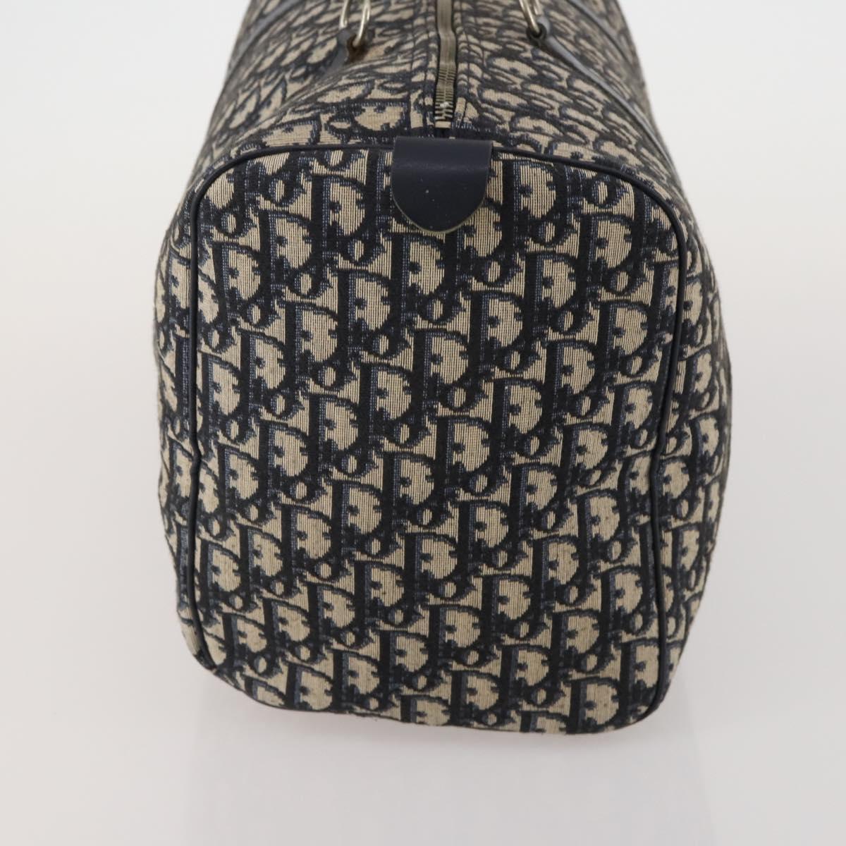 Christian Dior Trotter Canvas Boston Bag Navy Auth 188054
