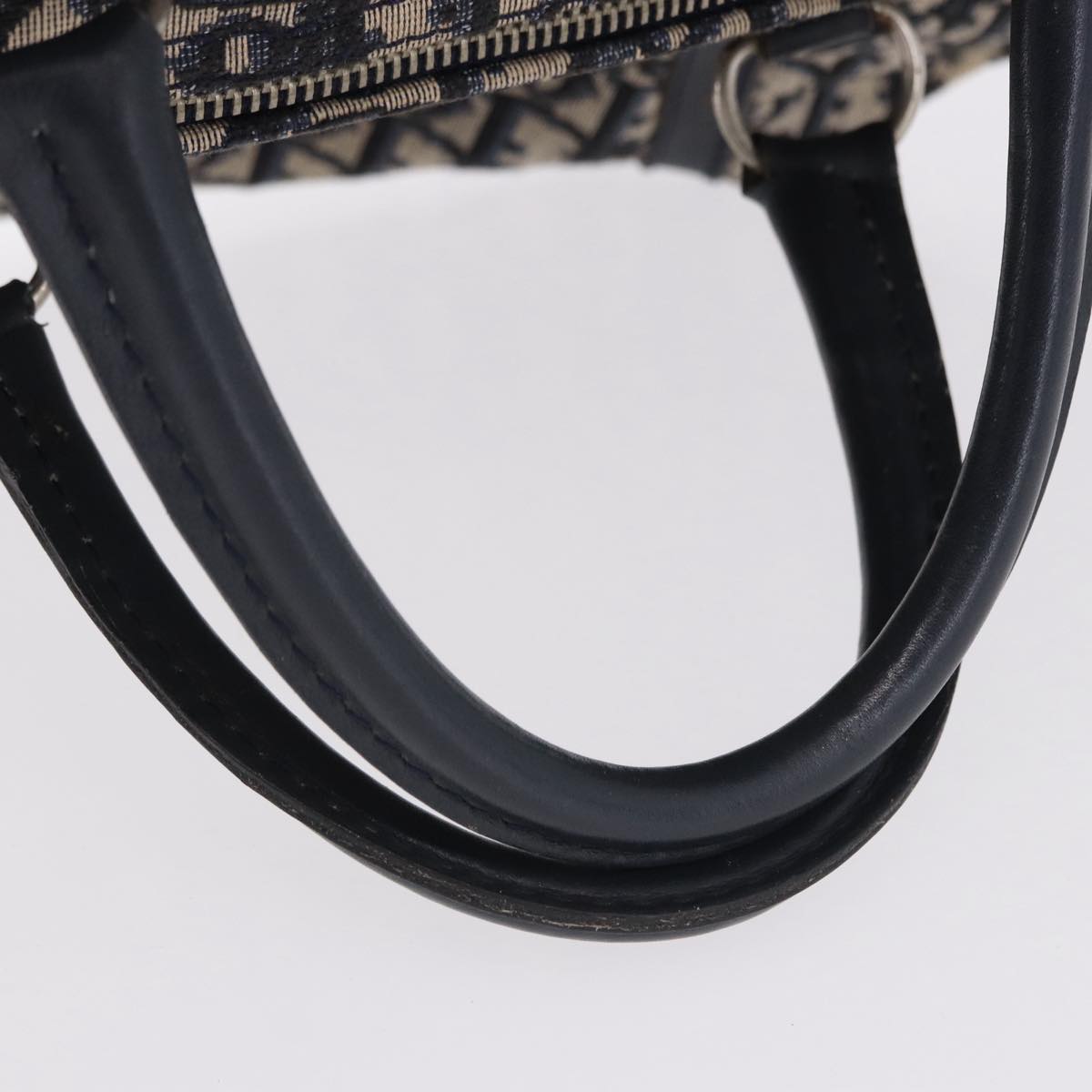 Christian Dior Trotter Canvas Boston Bag Navy Auth 188054