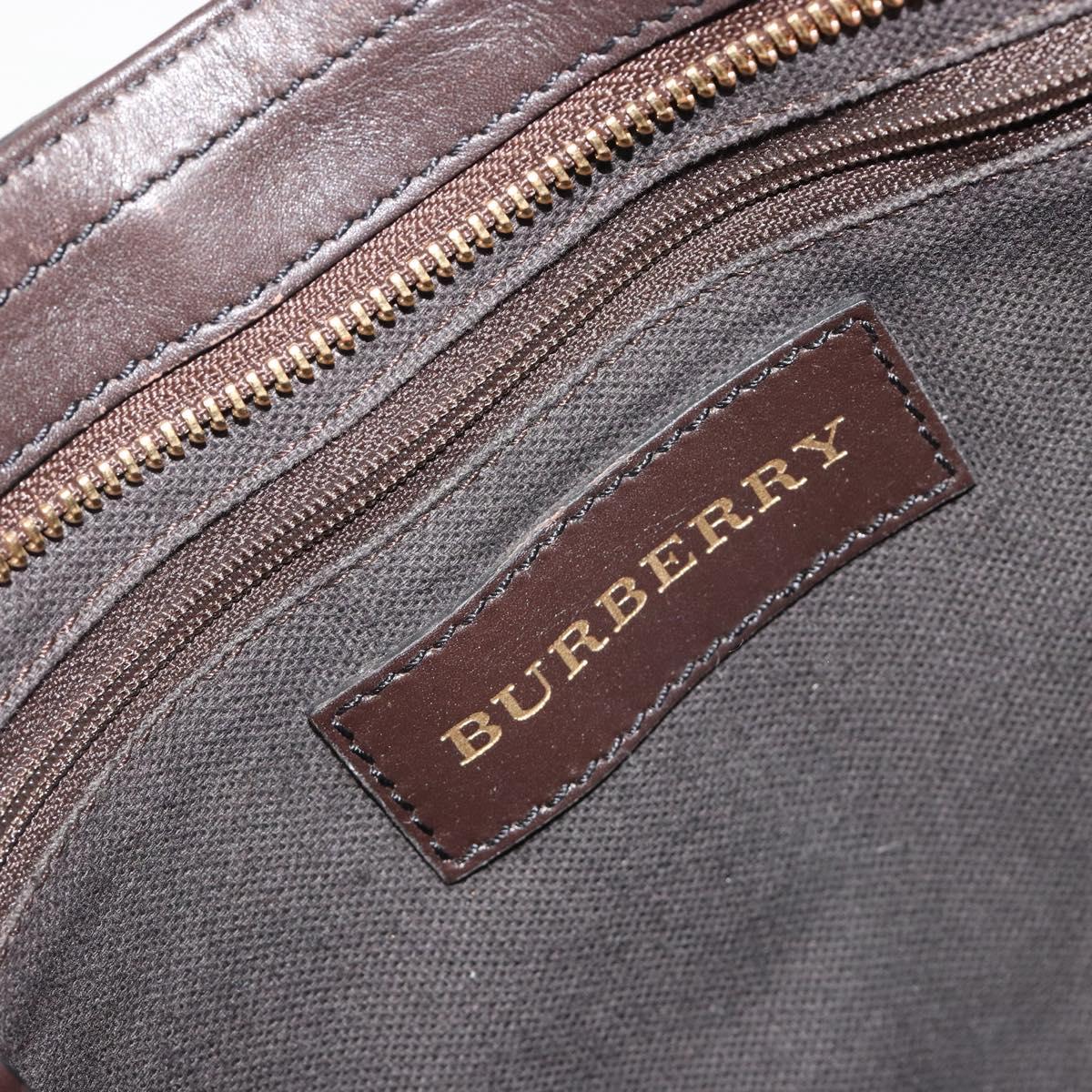 BURBERRY Nova Check Shoulder Bag Canvas Beige Auth 188055A