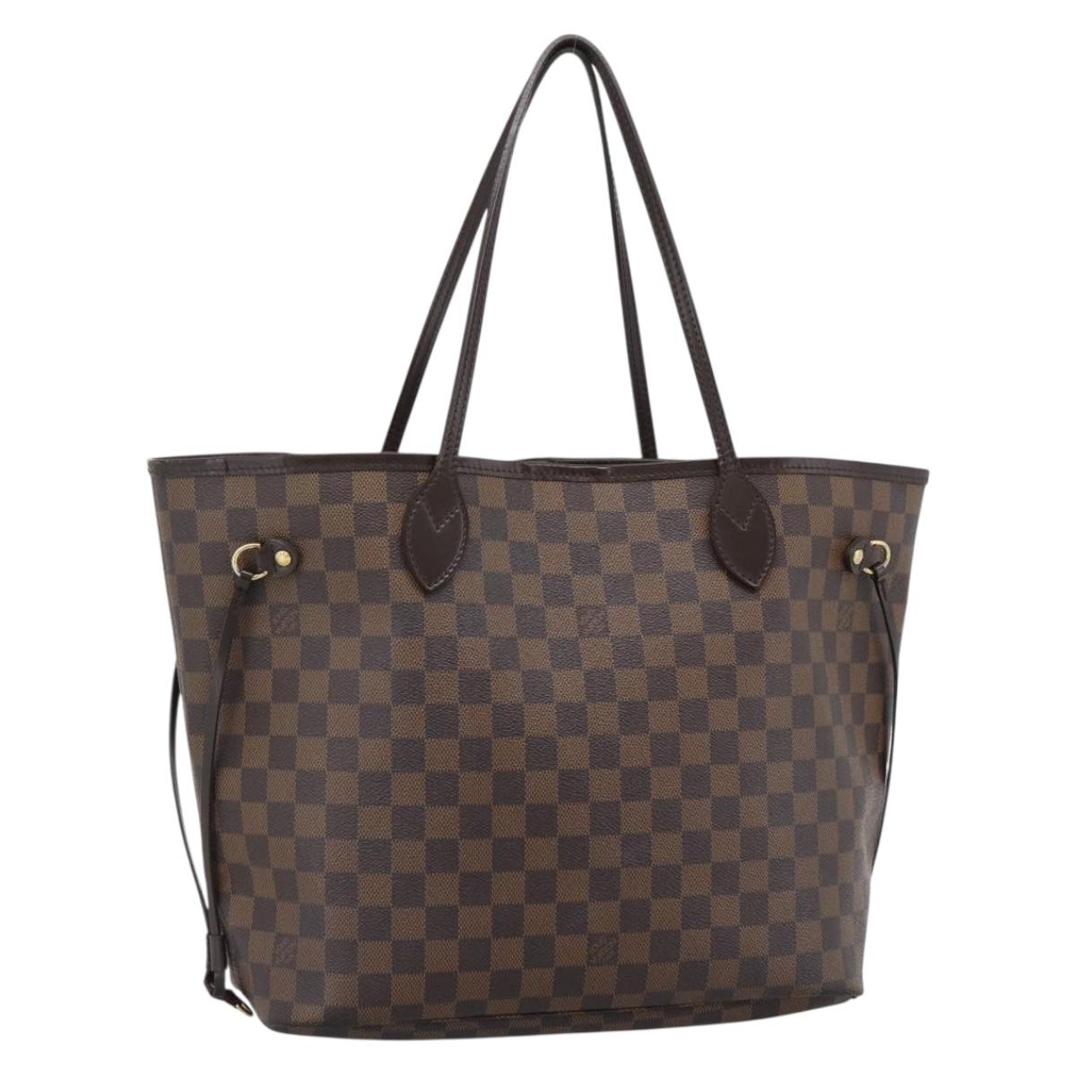 LOUIS VUITTON Damier Ebene Neverfull MM Tote Bag N51105 LV Auth 188063A