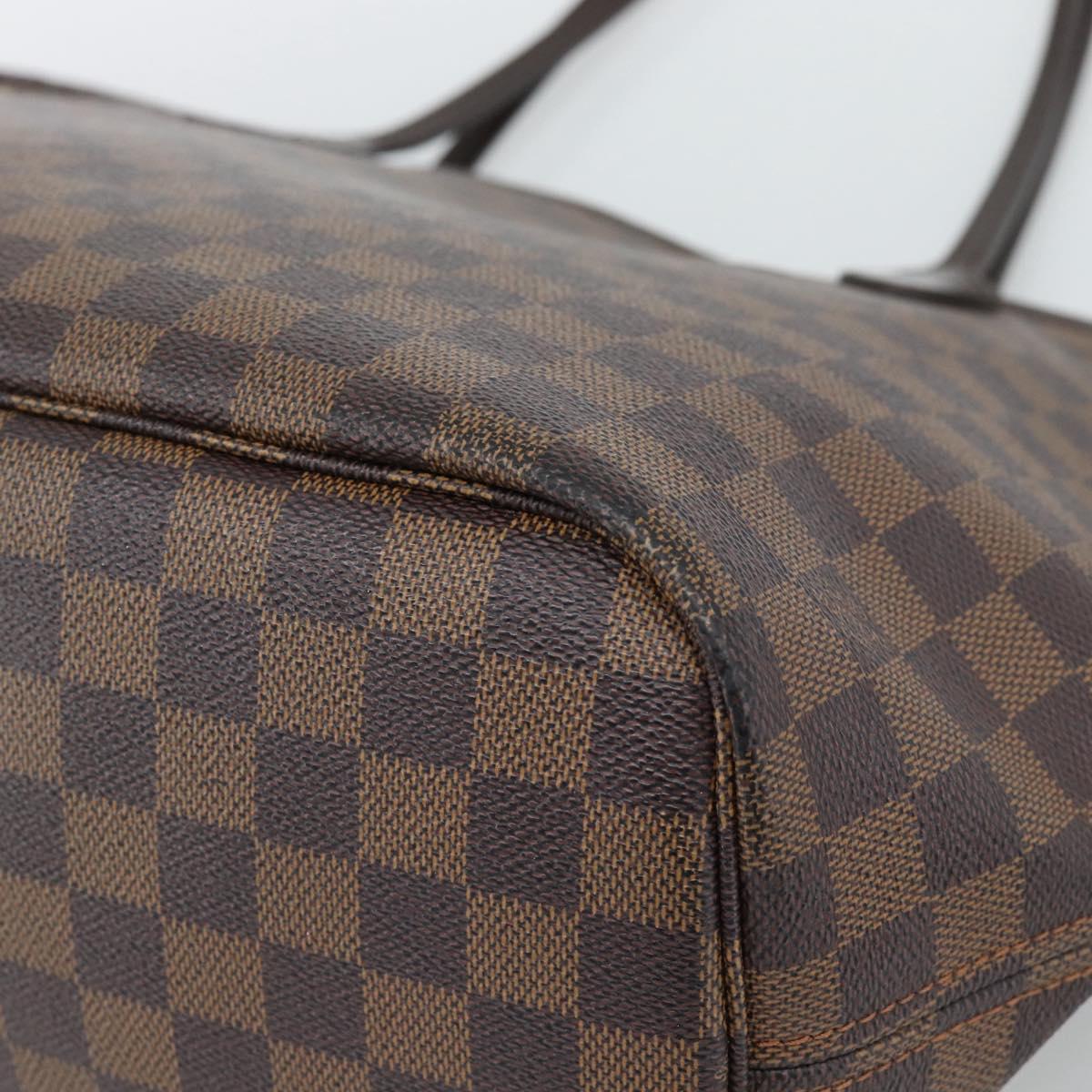 LOUIS VUITTON Damier Ebene Neverfull MM Tote Bag N51105 LV Auth 188063A