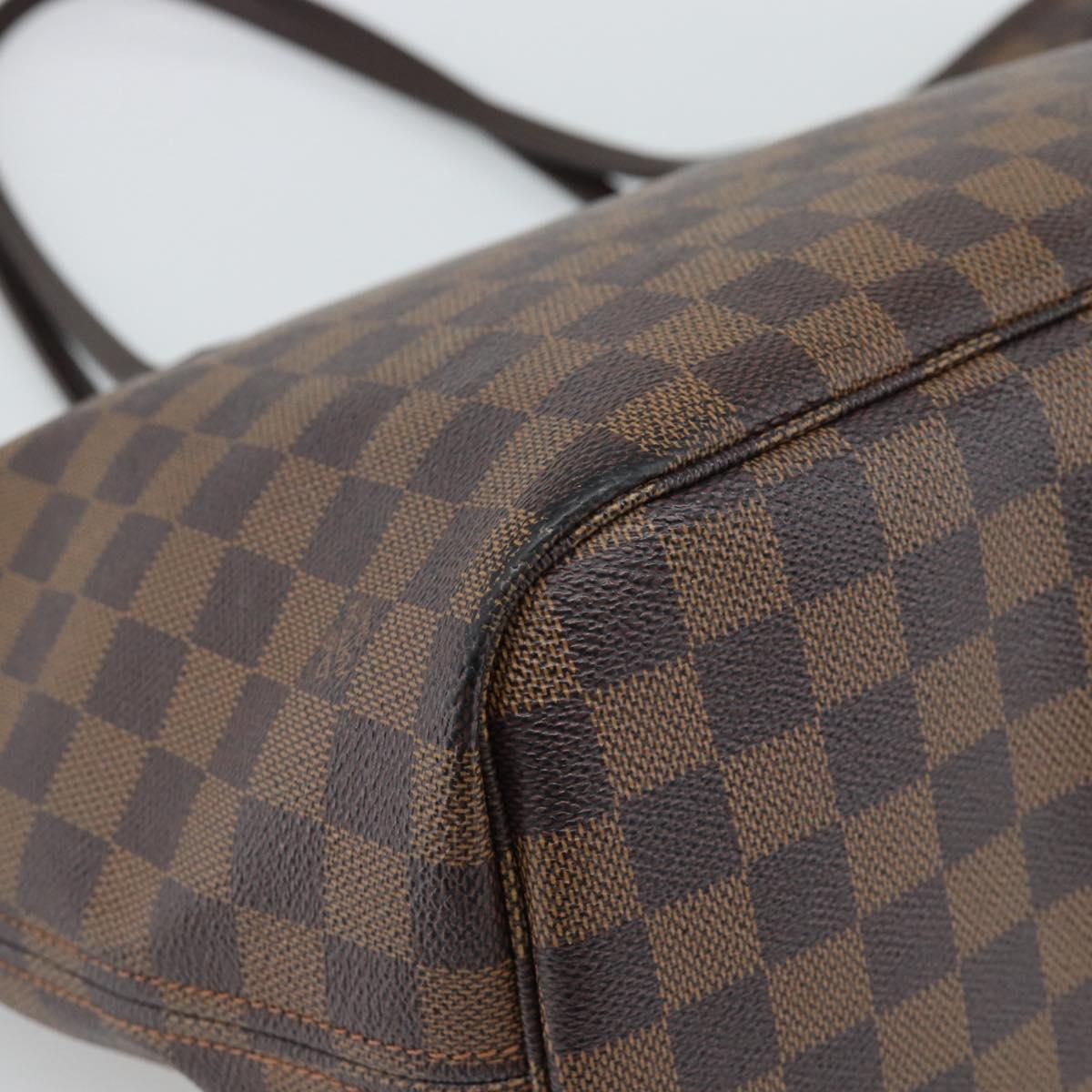 LOUIS VUITTON Damier Ebene Neverfull MM Tote Bag N51105 LV Auth 188063A