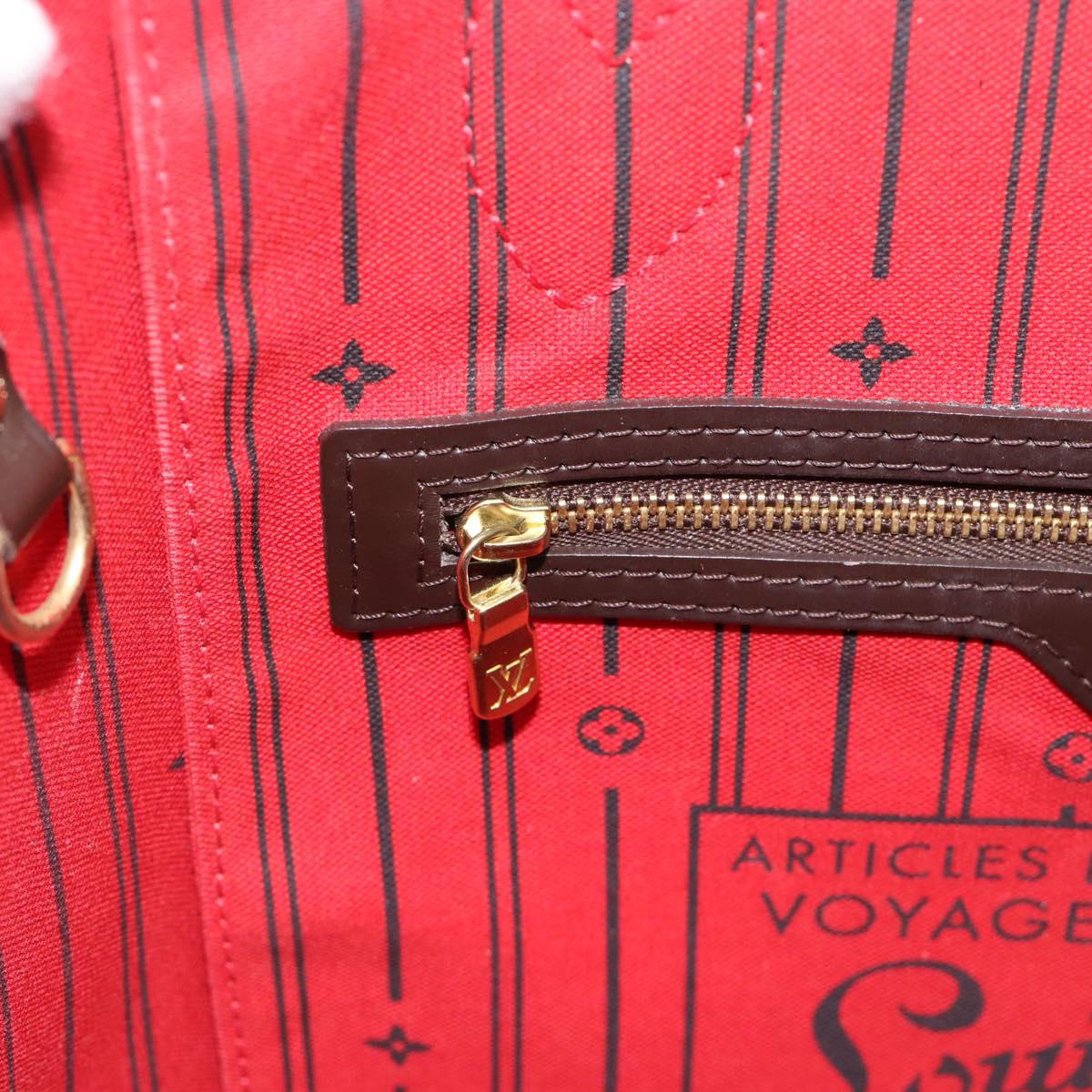 LOUIS VUITTON Damier Ebene Neverfull MM Tote Bag N51105 LV Auth 188063A