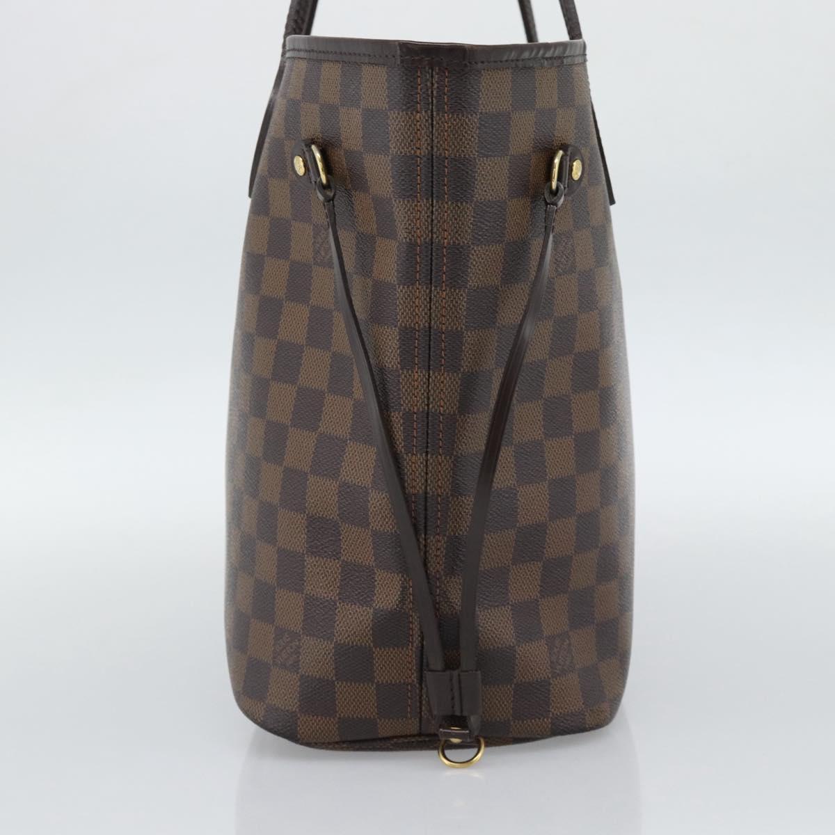LOUIS VUITTON Damier Ebene Neverfull MM Tote Bag N51105 LV Auth 188063A