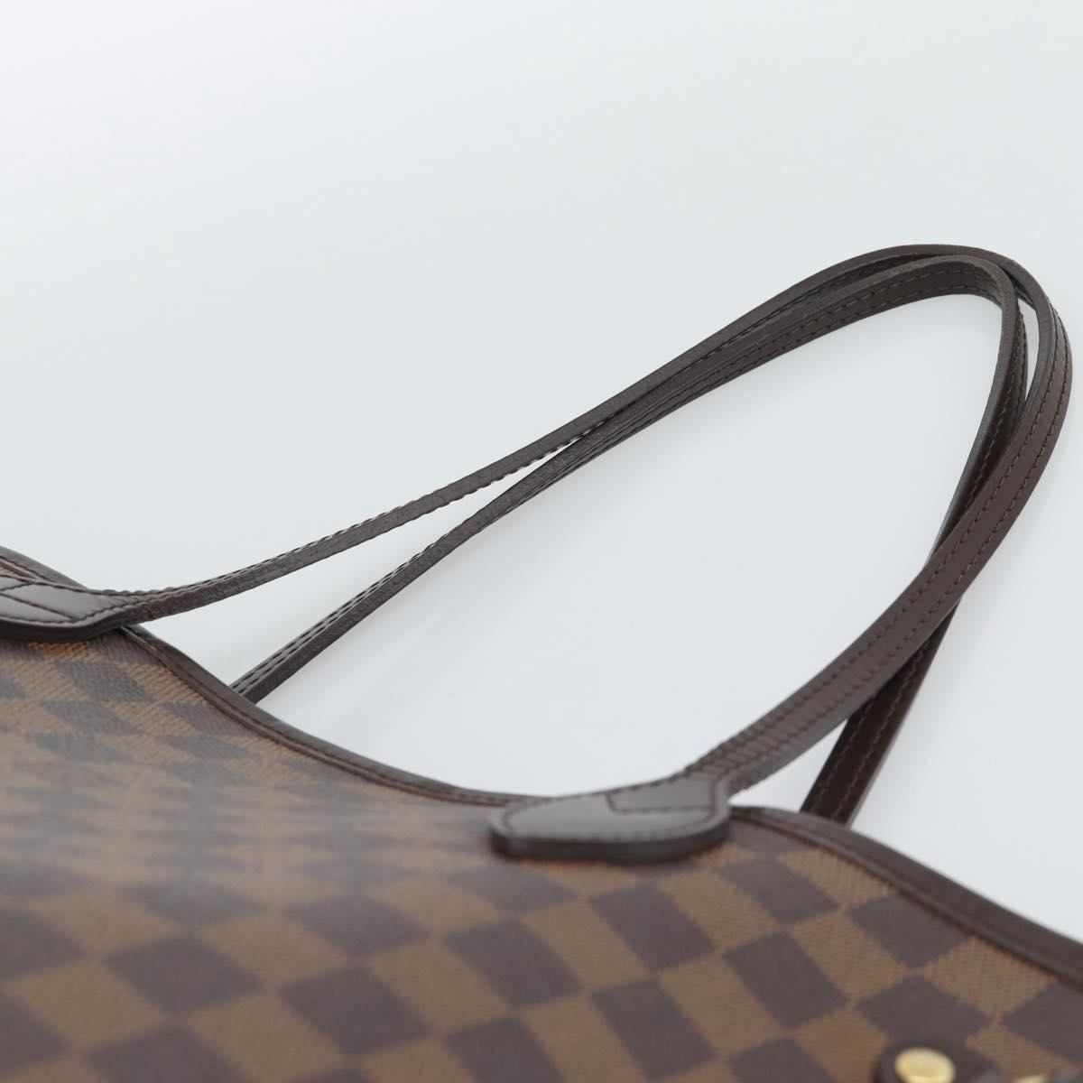 LOUIS VUITTON Damier Ebene Neverfull MM Tote Bag N51105 LV Auth 188063A