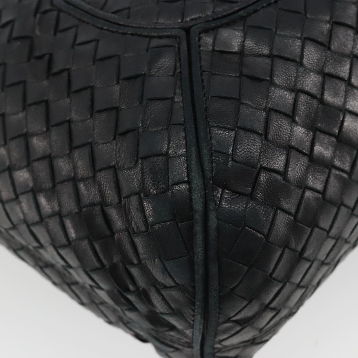 BOTTEGA VENETA INTRECCIATO Hobo Shoulder Bag Leather Black 145552 Auth 188067