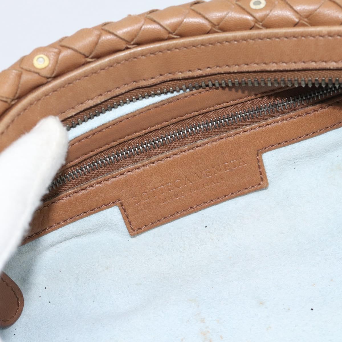 BOTTEGA VENETA INTRECCIATO Shoulder Bag Leather Brown Auth 188068A