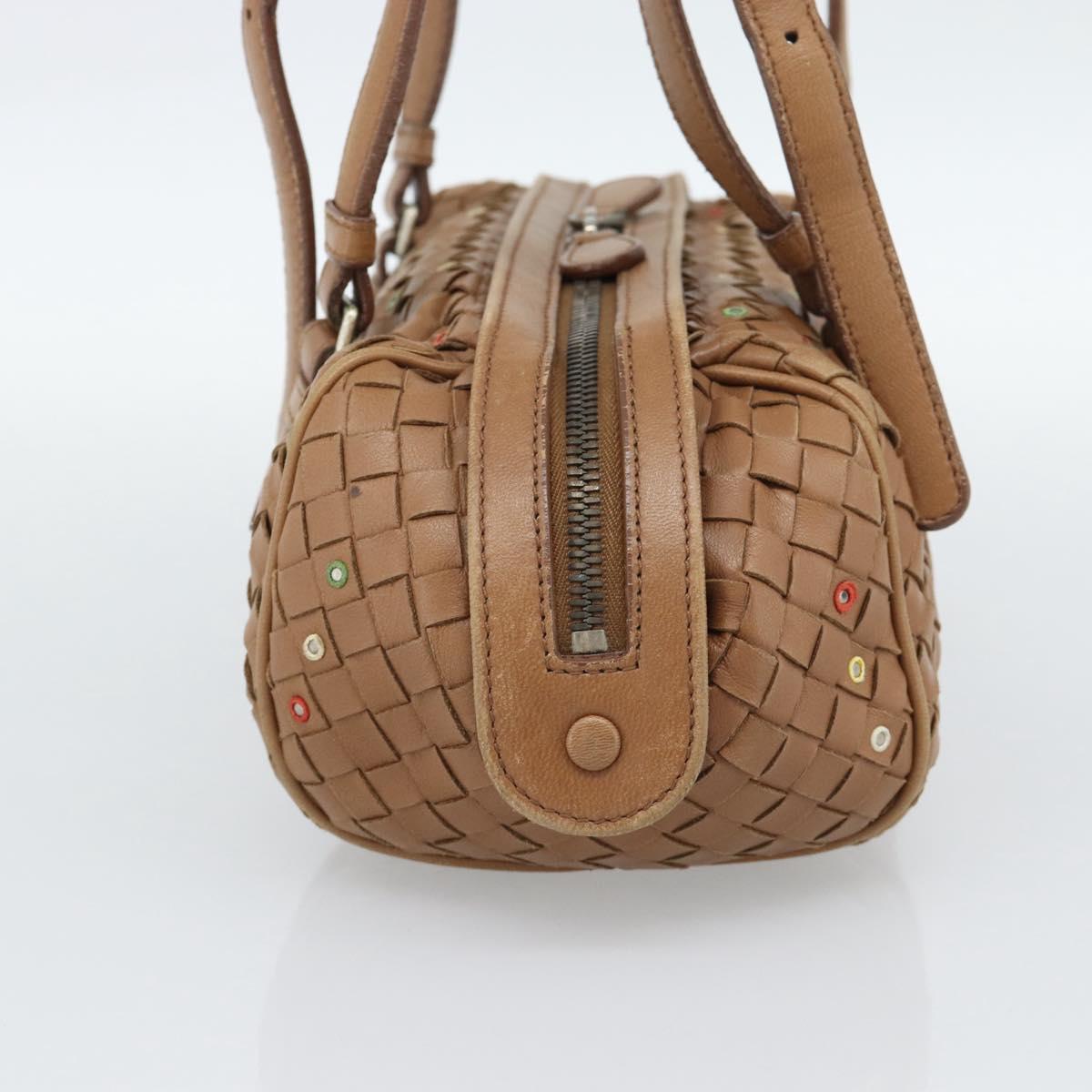 BOTTEGA VENETA INTRECCIATO Shoulder Bag Leather Brown Auth 188068A