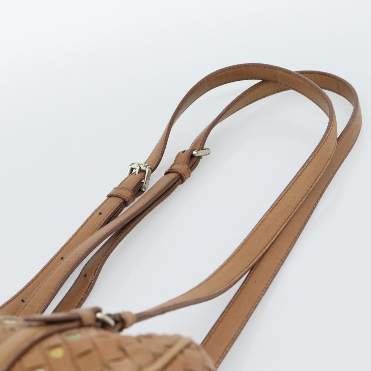 BOTTEGA VENETA INTRECCIATO Shoulder Bag Leather Brown Auth 188068A